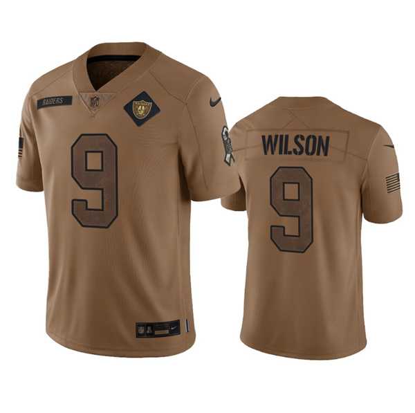Men's Las Vegas Raiders #9 Tyree Wilson 2023 Brown Salute To Service Limited Football Stitched Jersey Dyin,We sell and wholesale Men's Las Vegas Raiders #9 Tyree Wilson 2023 Brown Salute To Service Limited Football Stitched Jersey Dyin on line form chian!